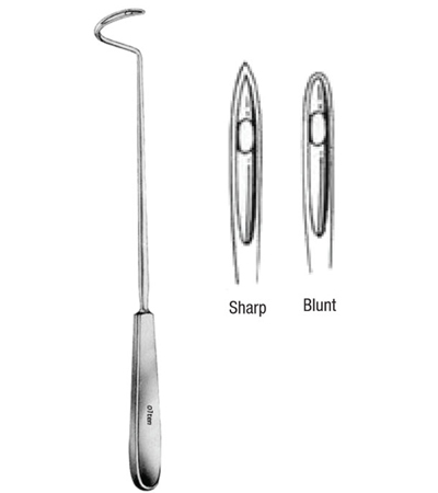 Deschamps Ligature Carrier 8" Right Blunt - Stainless Steel Suture Instrument By Medixplus